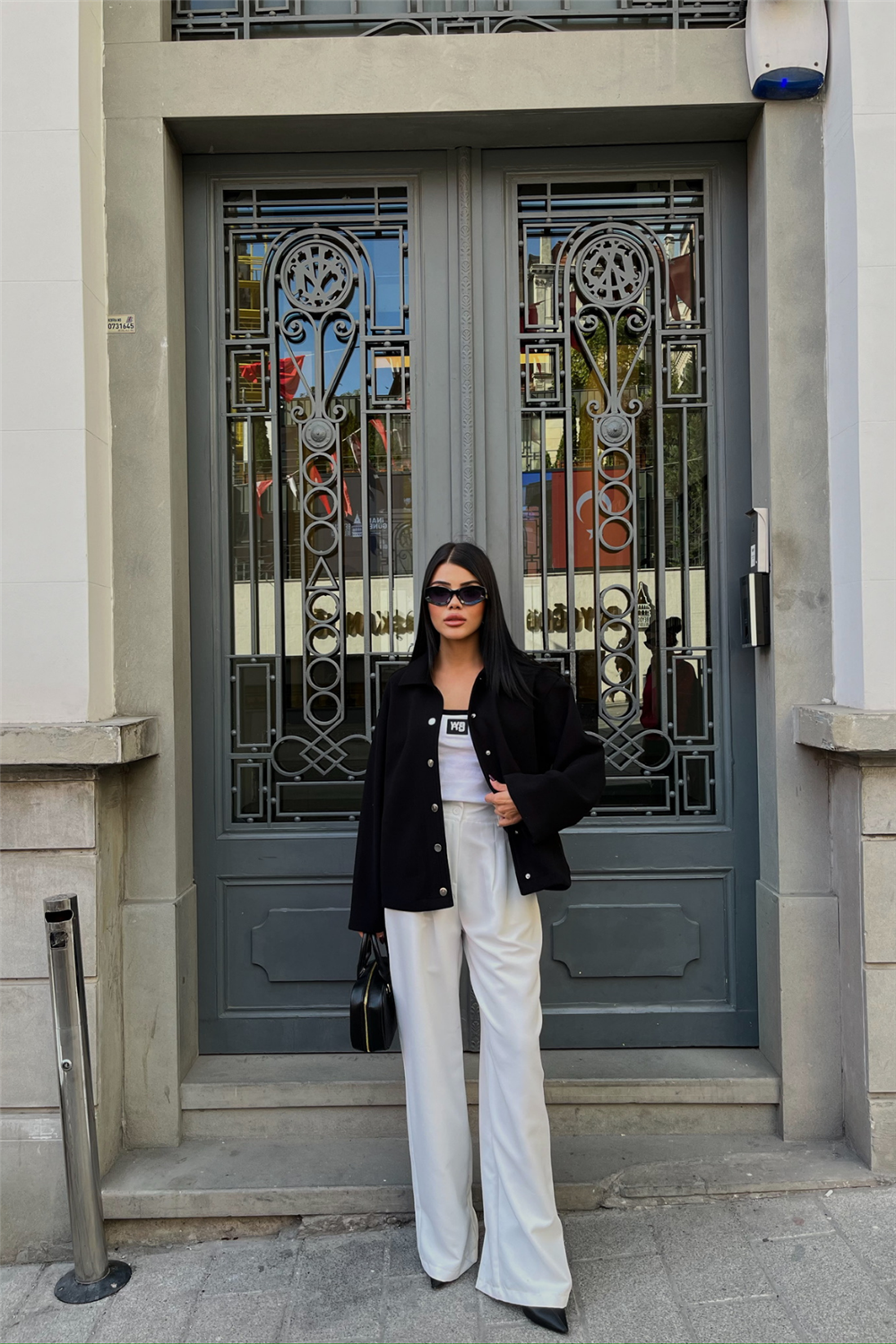 KAŞE GÖMLEK CEKET YANDAN CEP DETAYLI - Siyah