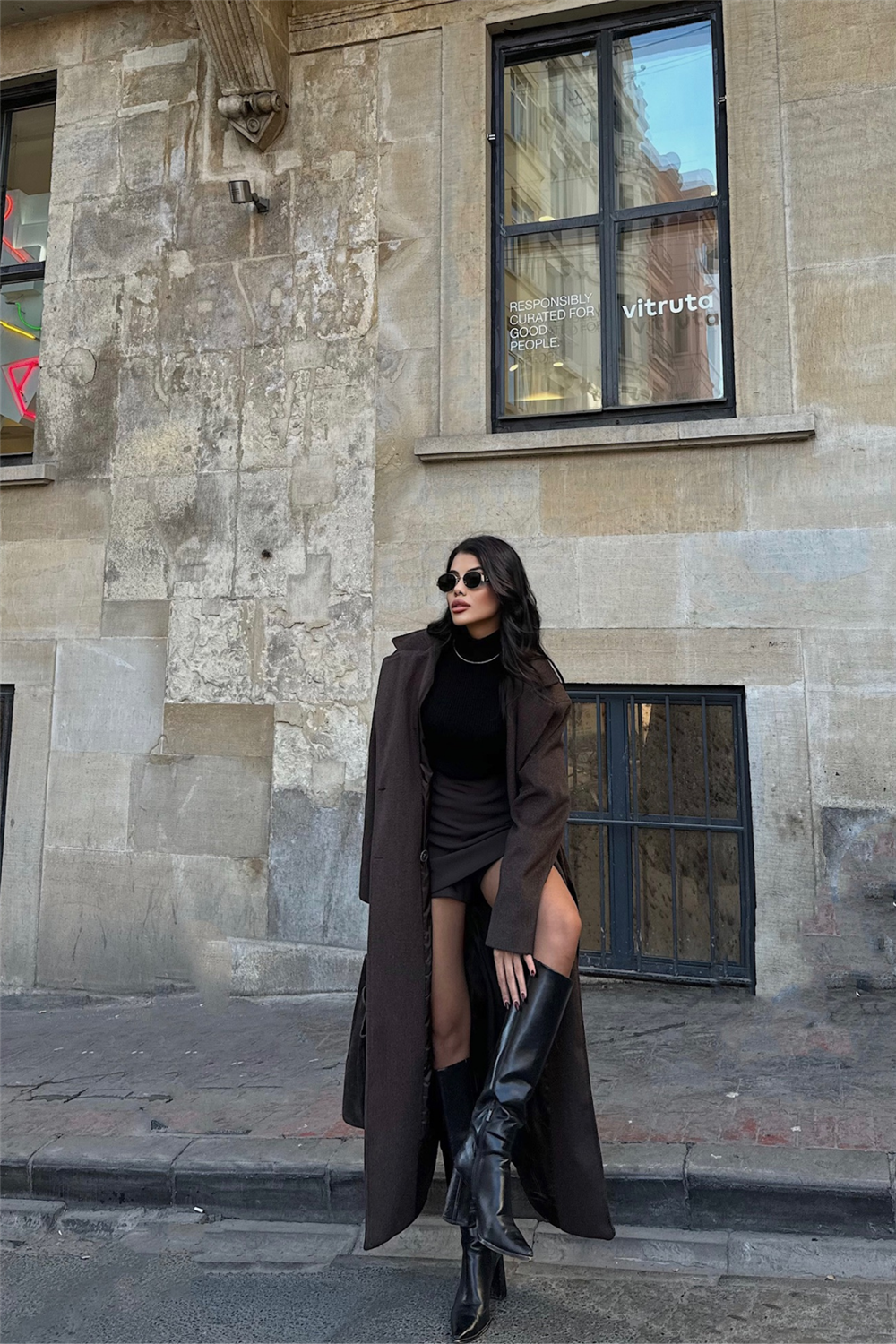 KAŞE KABAN MAXİ - Kahverengi