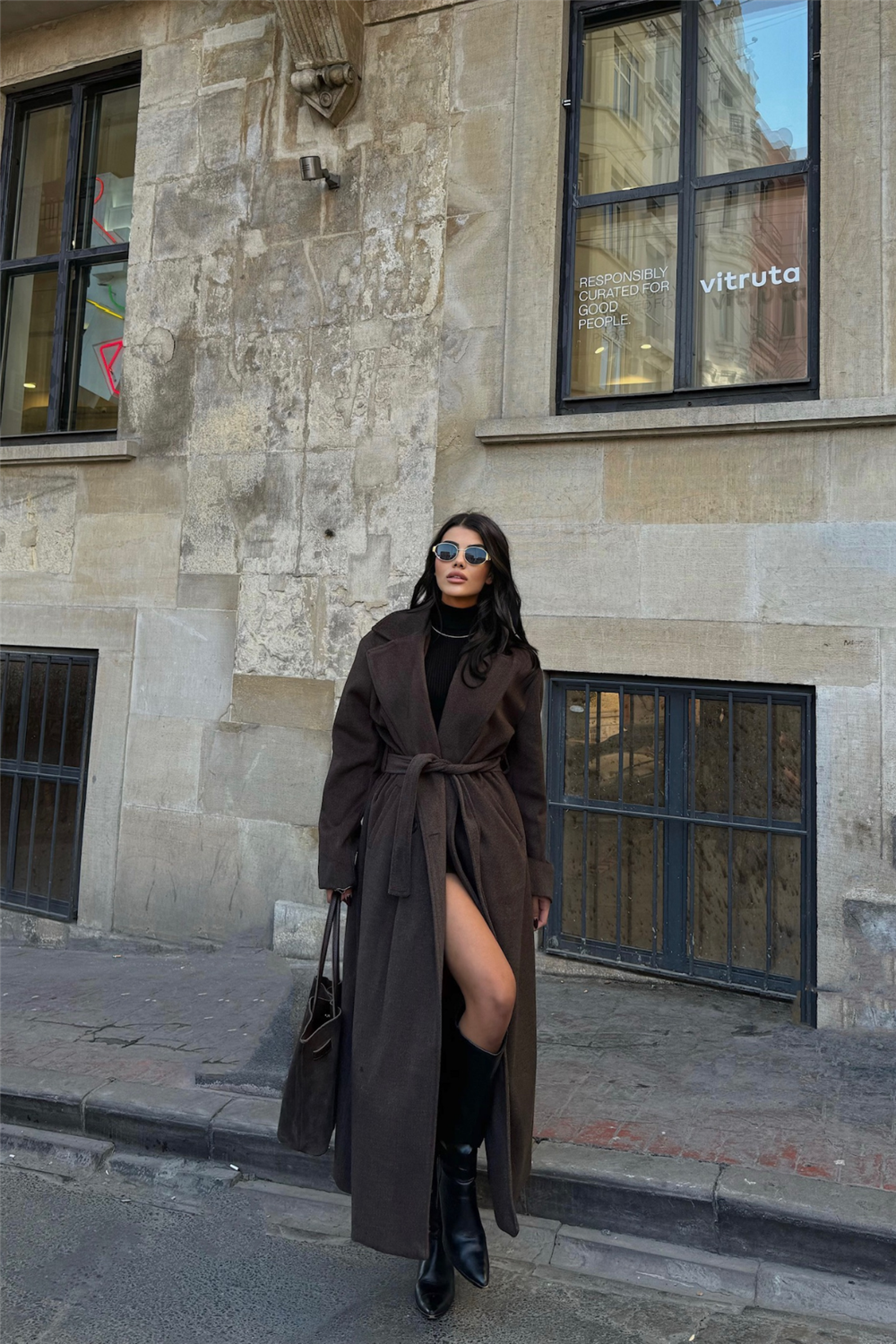 KAŞE KABAN MAXİ - Kahverengi