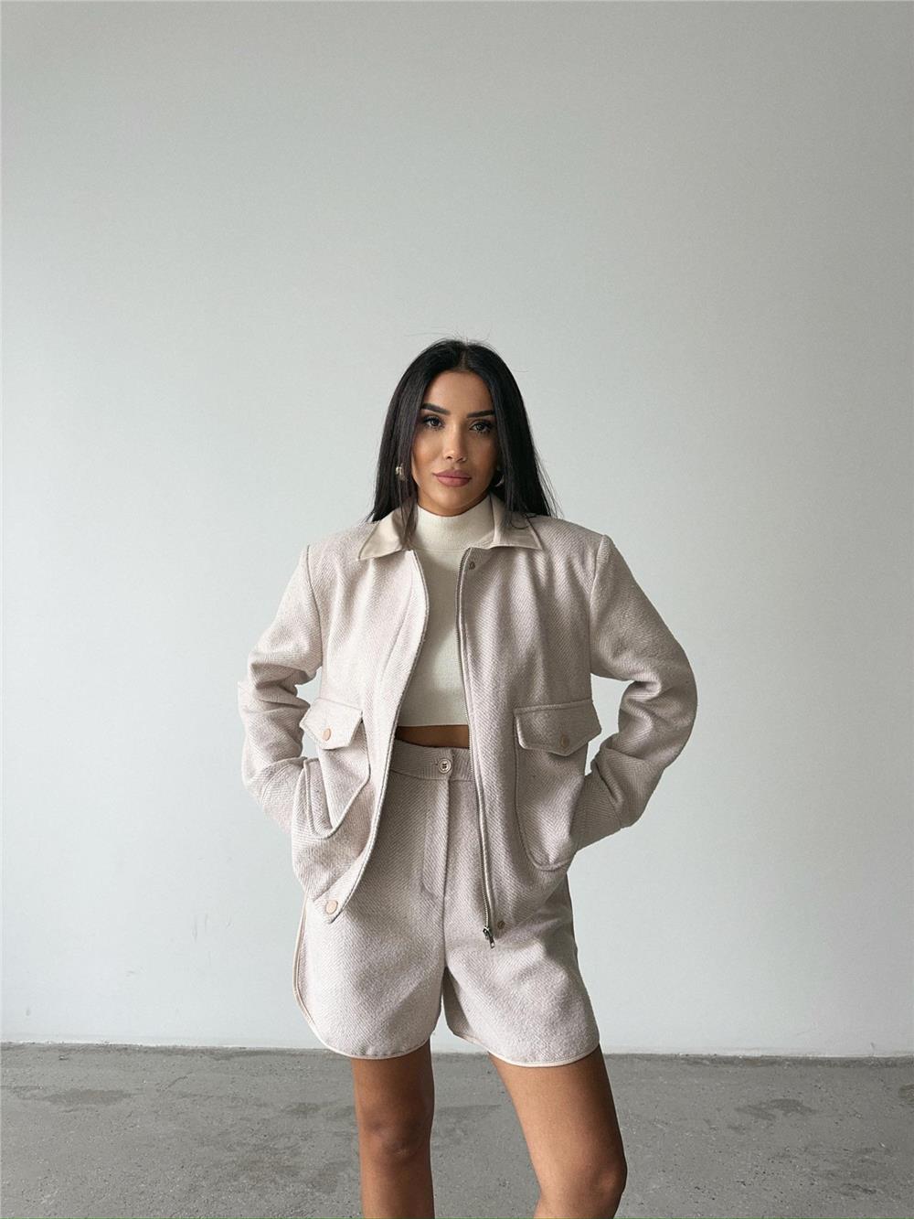 KAŞE KISA ŞORT - Taş