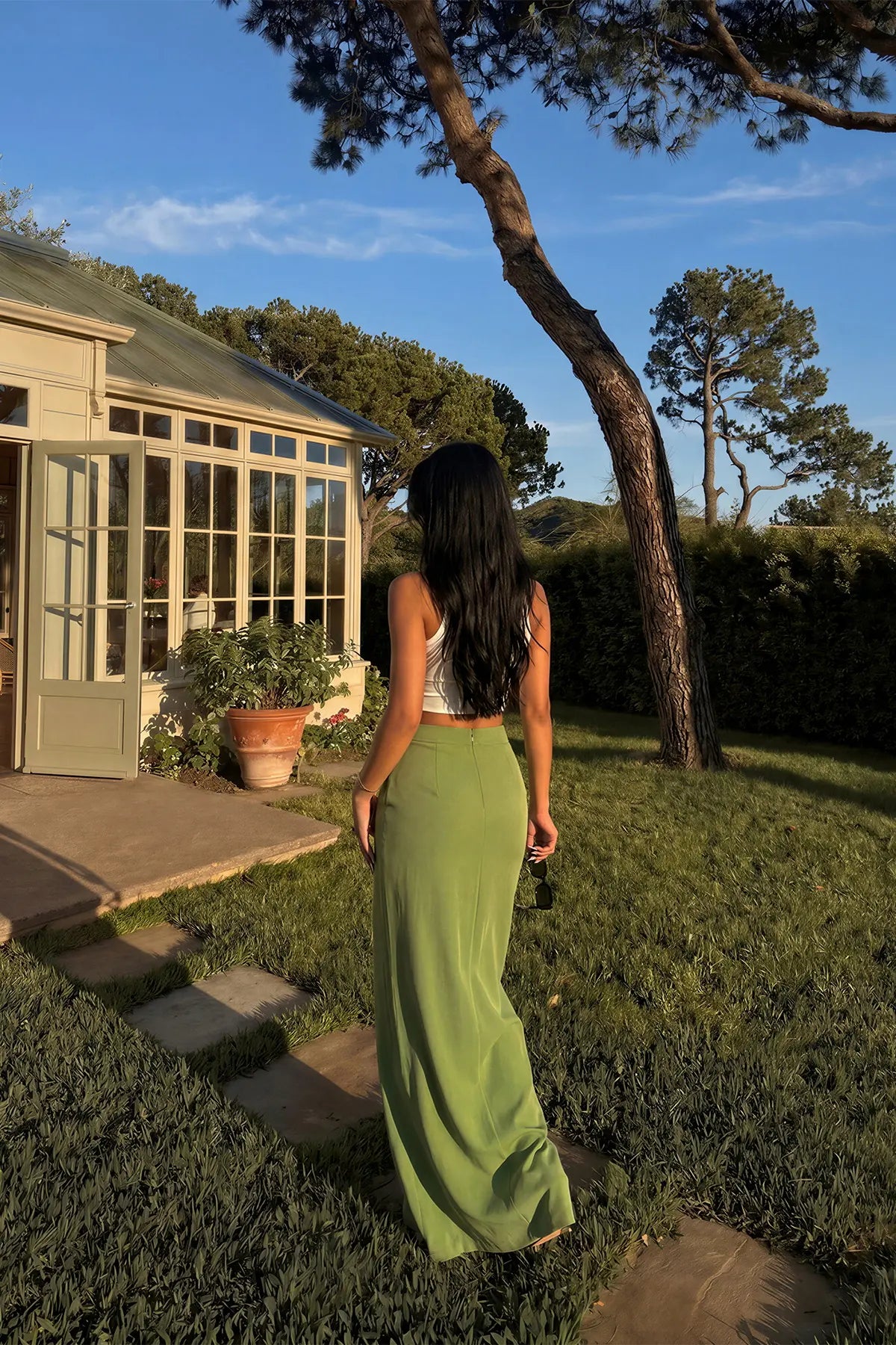 Khaki Drea Long Skirt