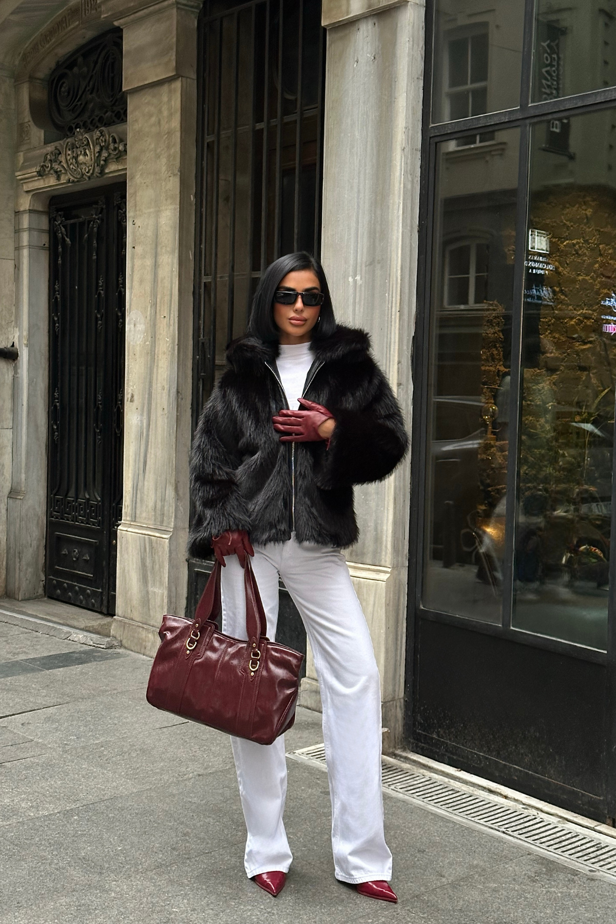 KISA KÜRK - Siyah