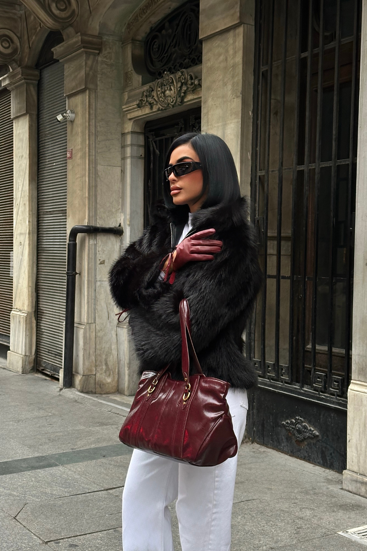 KISA KÜRK - Siyah