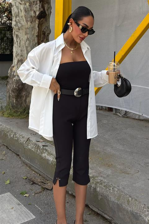 Klasik Oversize Poplin Gömlek 3421