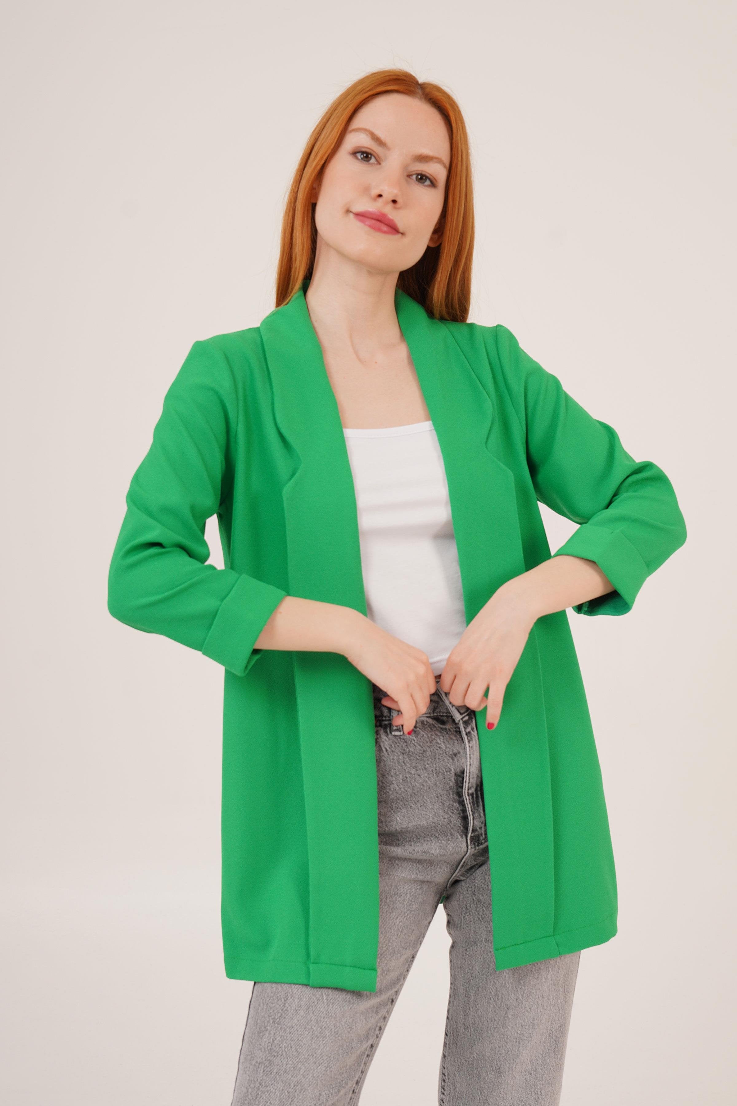 Kol Katlama Dikiş Detaylı Benetton Toptan Yazlık Blazer Ceket