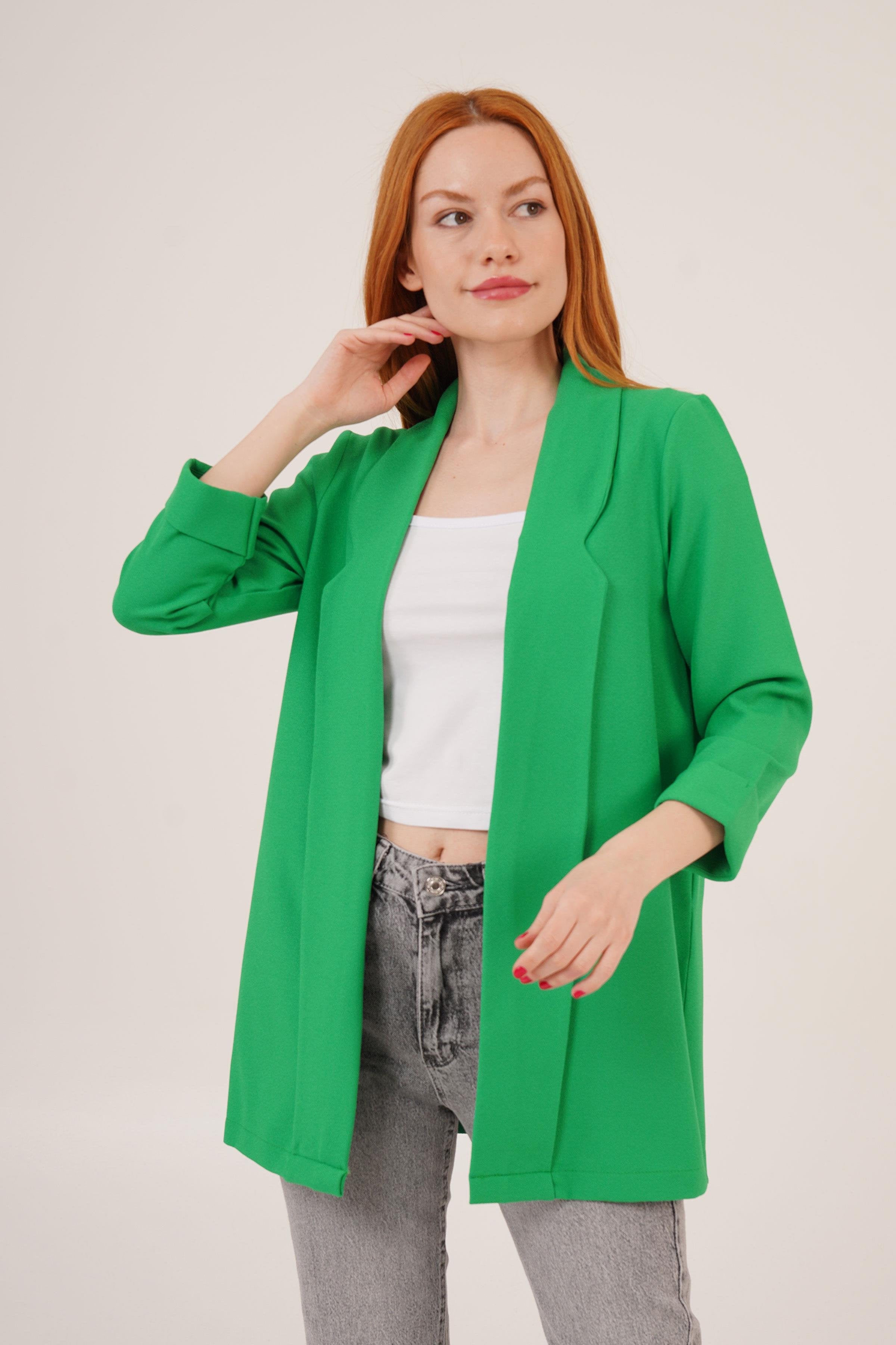 Kol Katlama Dikiş Detaylı Benetton Toptan Yazlık Blazer Ceket