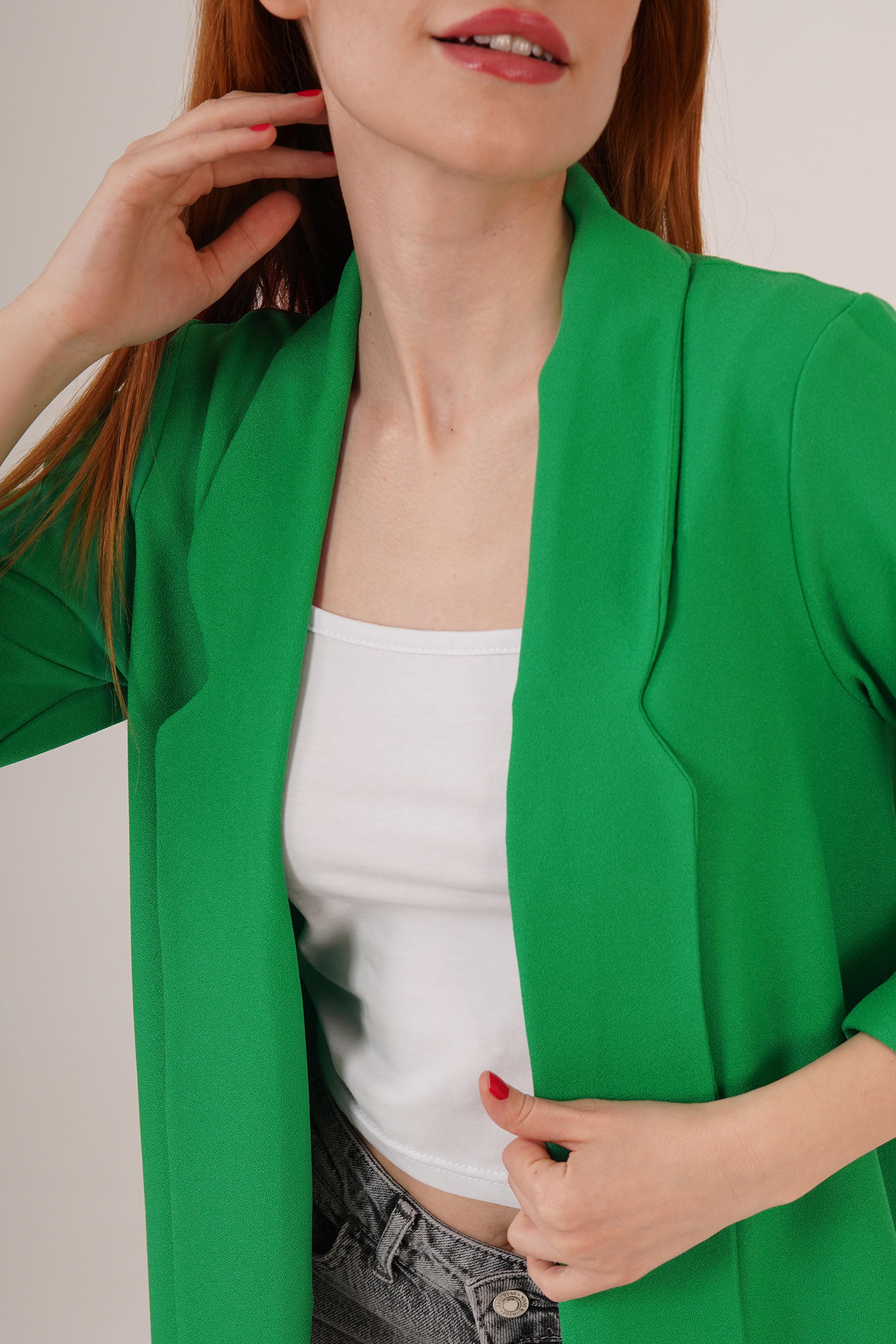 Kol Katlama Dikiş Detaylı Benetton Toptan Yazlık Blazer Ceket