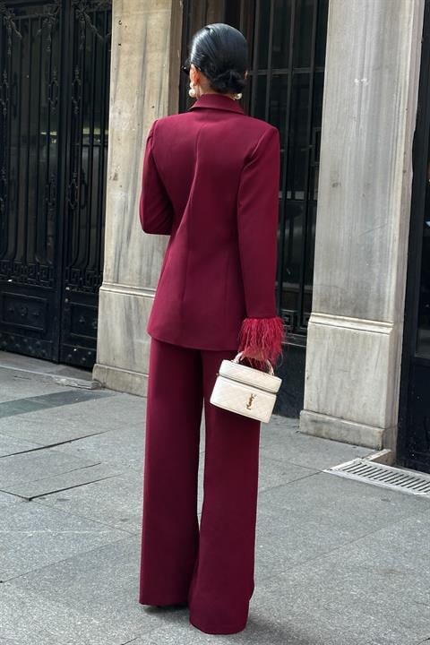 Kolları Tüy Detaylı Premium Double Takım 10279