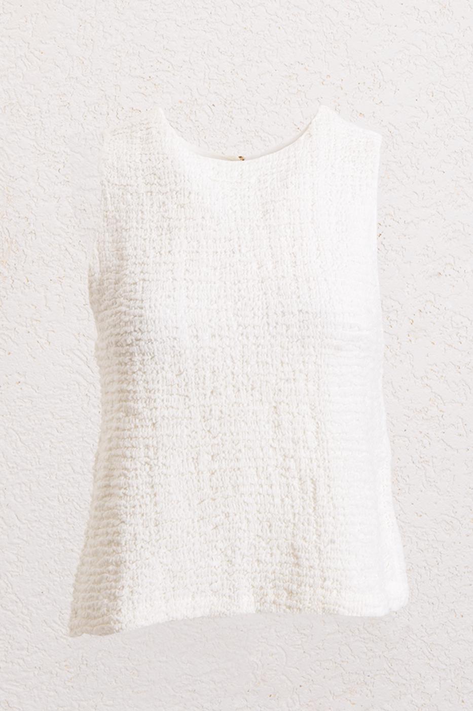Sleeveless Comfortable Textured Blouse