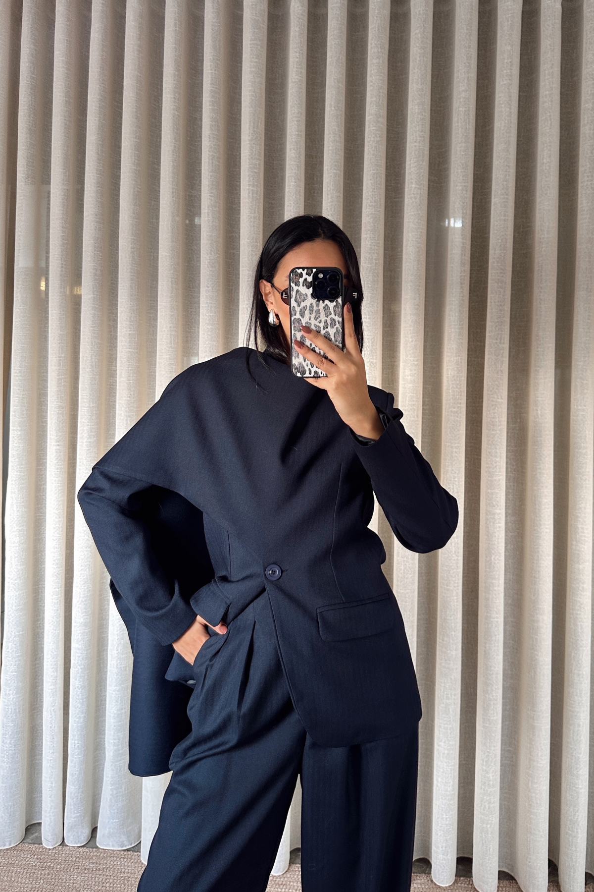 Lacivert Massim Model Şal Yaka Ceket Pantolon Takım