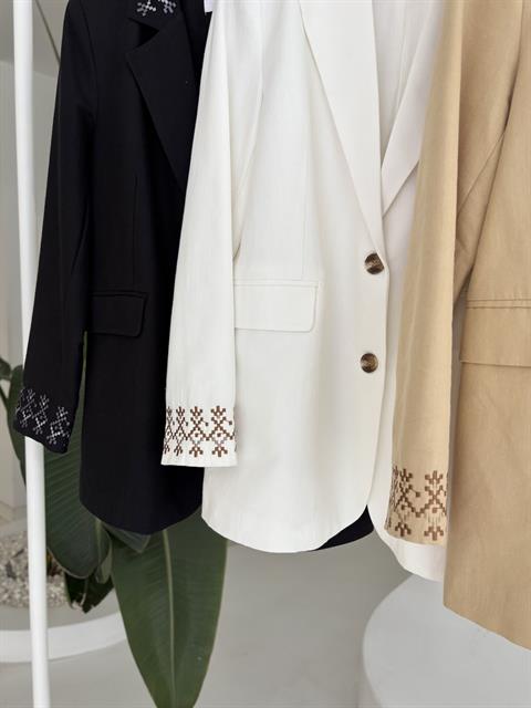 Leomie Nakışlı Blazer Ceket 6106