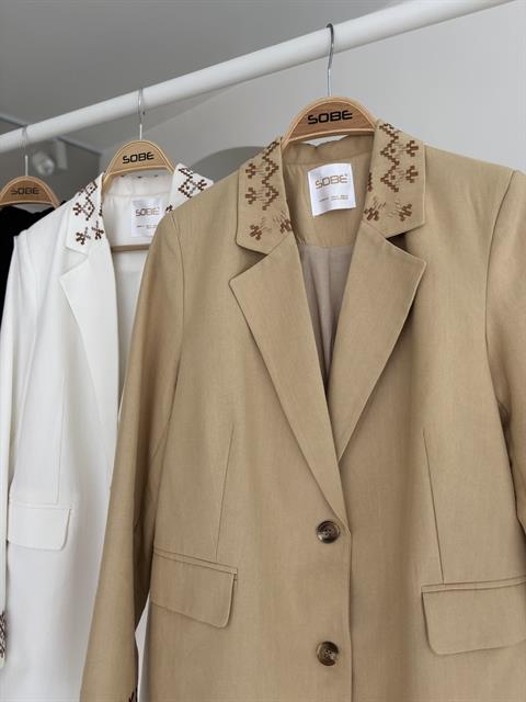 Leomie Nakışlı Blazer Ceket 6106