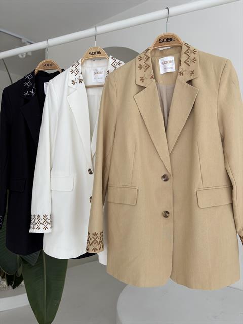 Leomie Nakışlı Blazer Ceket 6106