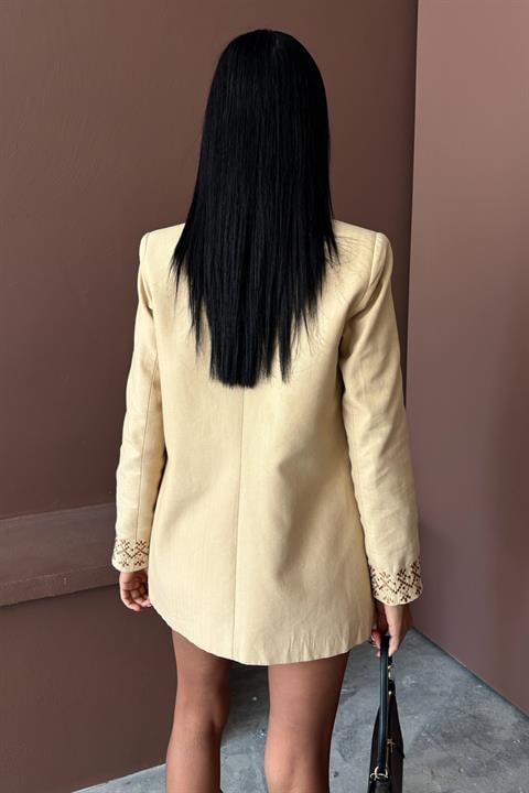 Leomie Nakışlı Blazer Ceket 6106