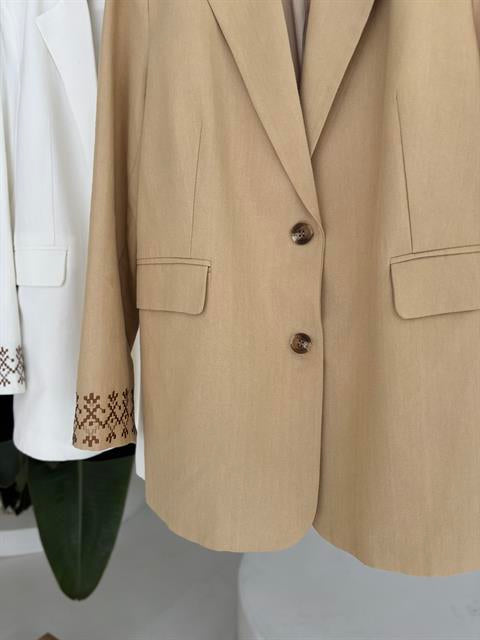 Leomie Nakışlı Blazer Ceket 6106