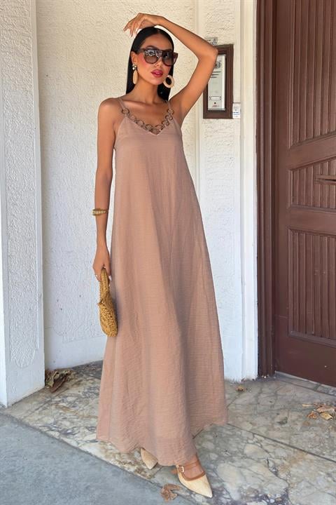 Lina Modal Askılı Elbise 2906