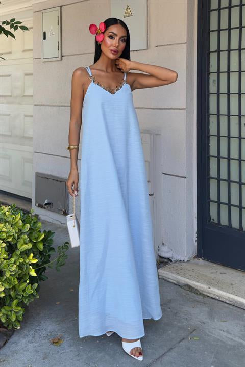 Lina Modal Askılı Elbise 2906