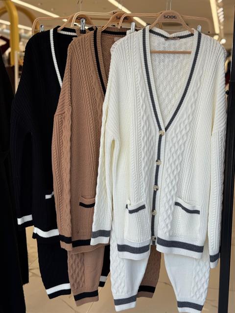 Lunadel Triko Hırka Pantolon Takım 9974