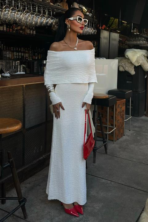 Madonna Yaka Premimum Elbise 2828 EKRU STD