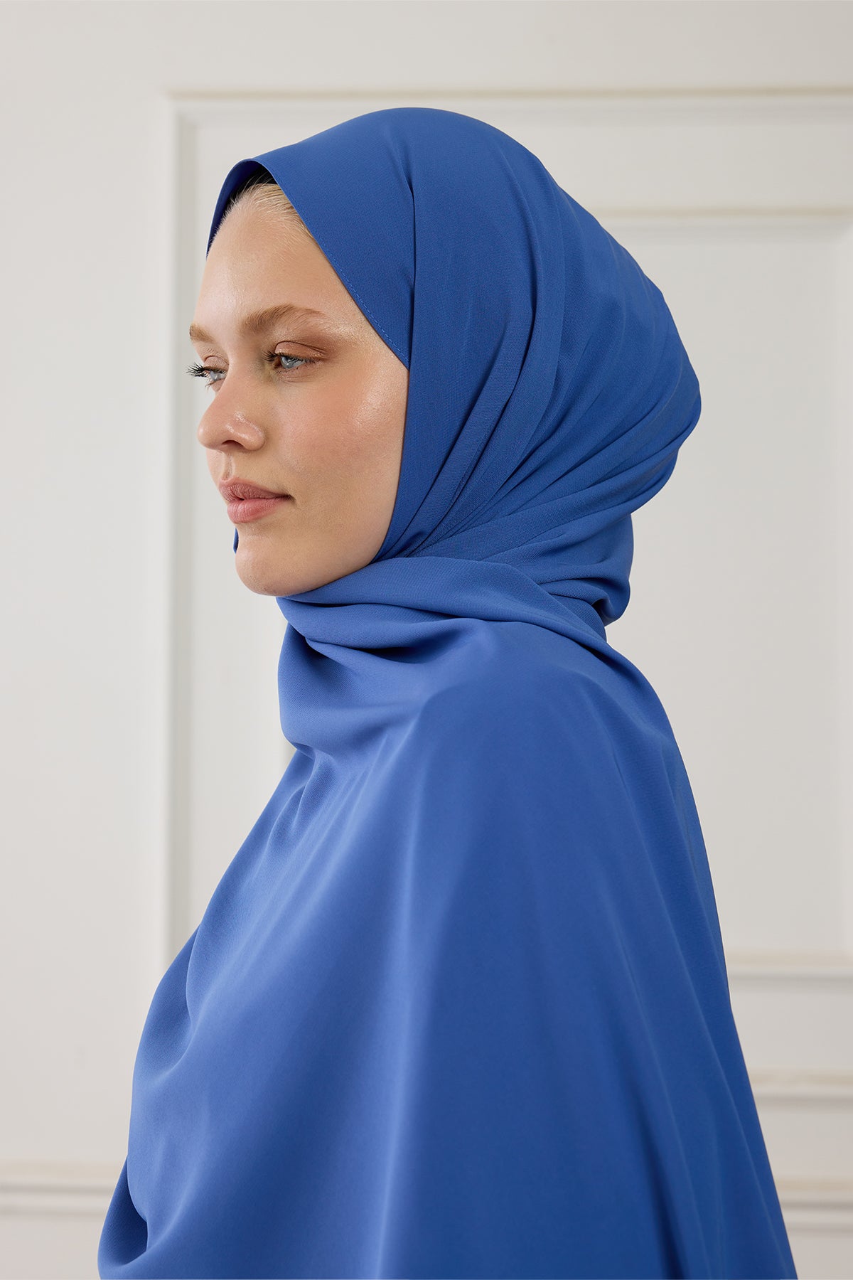 Medine İpeği Şal - Kantoron Mavisi