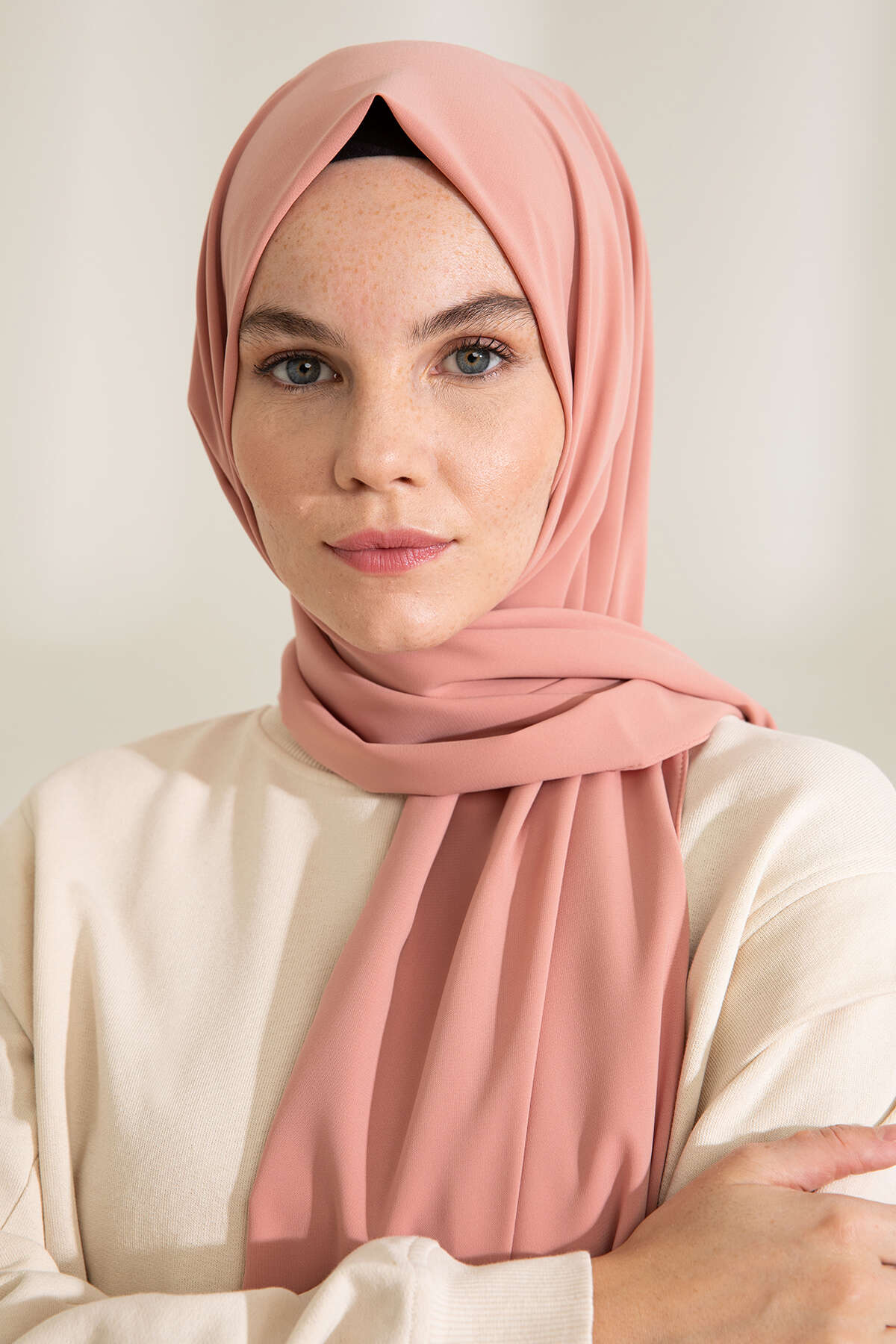 Medine İpeği Şal - Soft Gül Kurusu