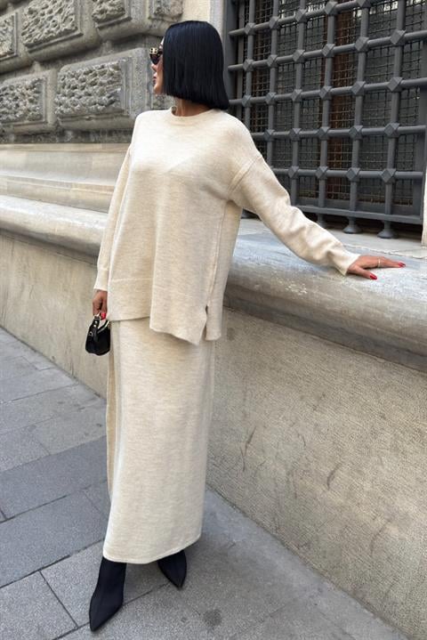 Midi Etekli Triko Takım 10231