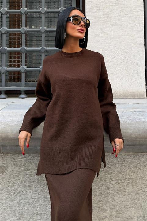 Midi Etekli Triko Takım 10231