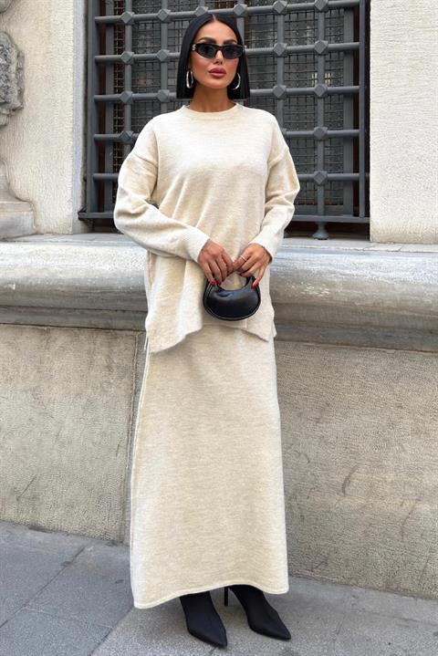 Midi Etekli Triko Takım 10231