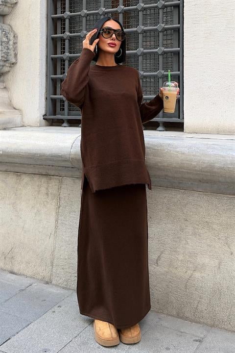 Midi Etekli Triko Takım 10231