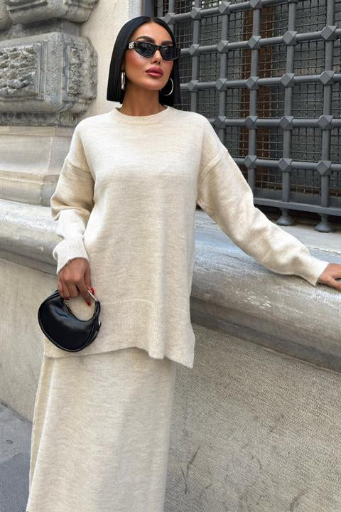 Midi Etekli Triko Takım 10231