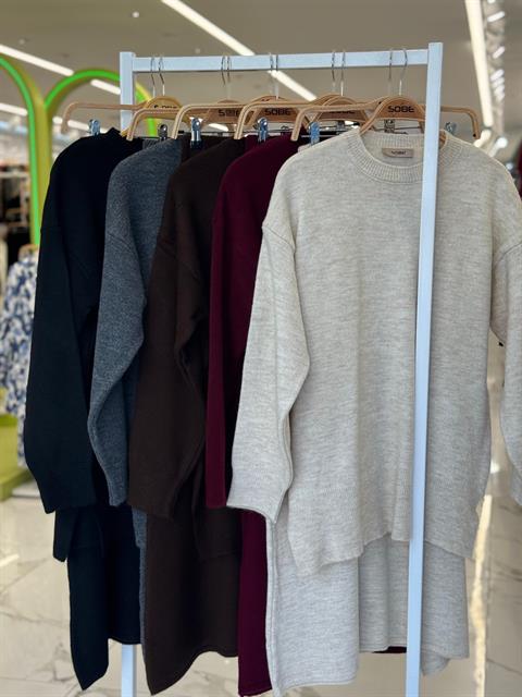 Midi Etekli Triko Takım 10231