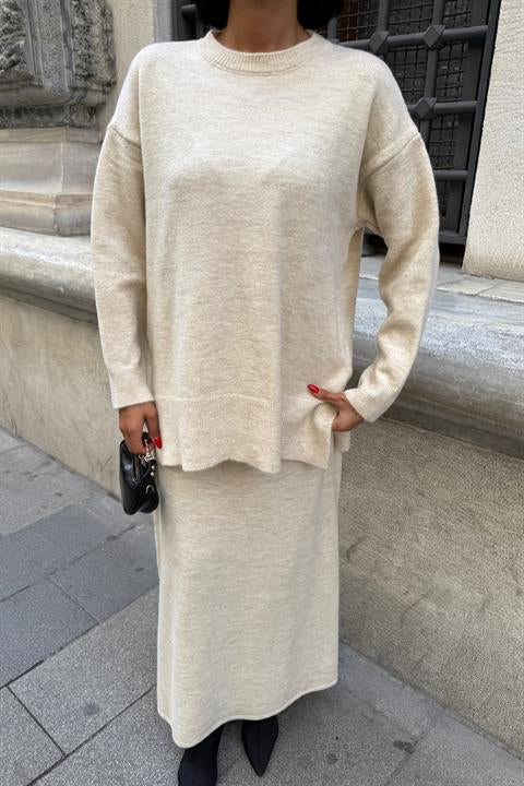 Midi Etekli Triko Takım 10231