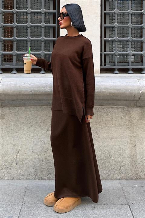 Midi Etekli Triko Takım 10231