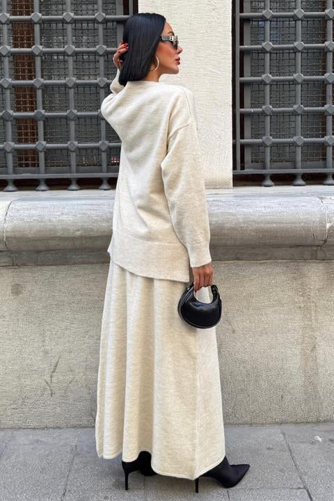 Midi Etekli Triko Takım 10231