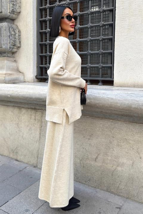 Midi Etekli Triko Takım 10231