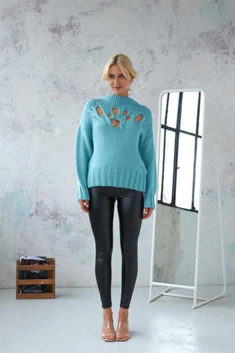 Midred Cut Out Triko Kazak 1200-09