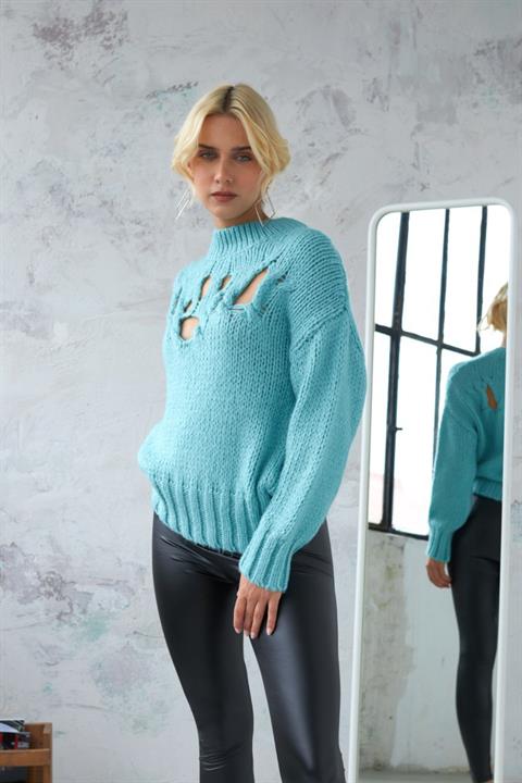 Midred Cut Out Triko Kazak 1200-09
