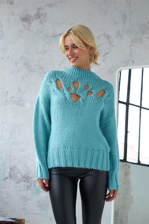 Midred Cut Out Triko Kazak 1200-09