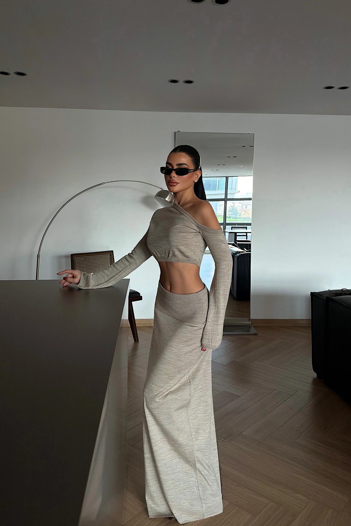 Mink Skirt Suit