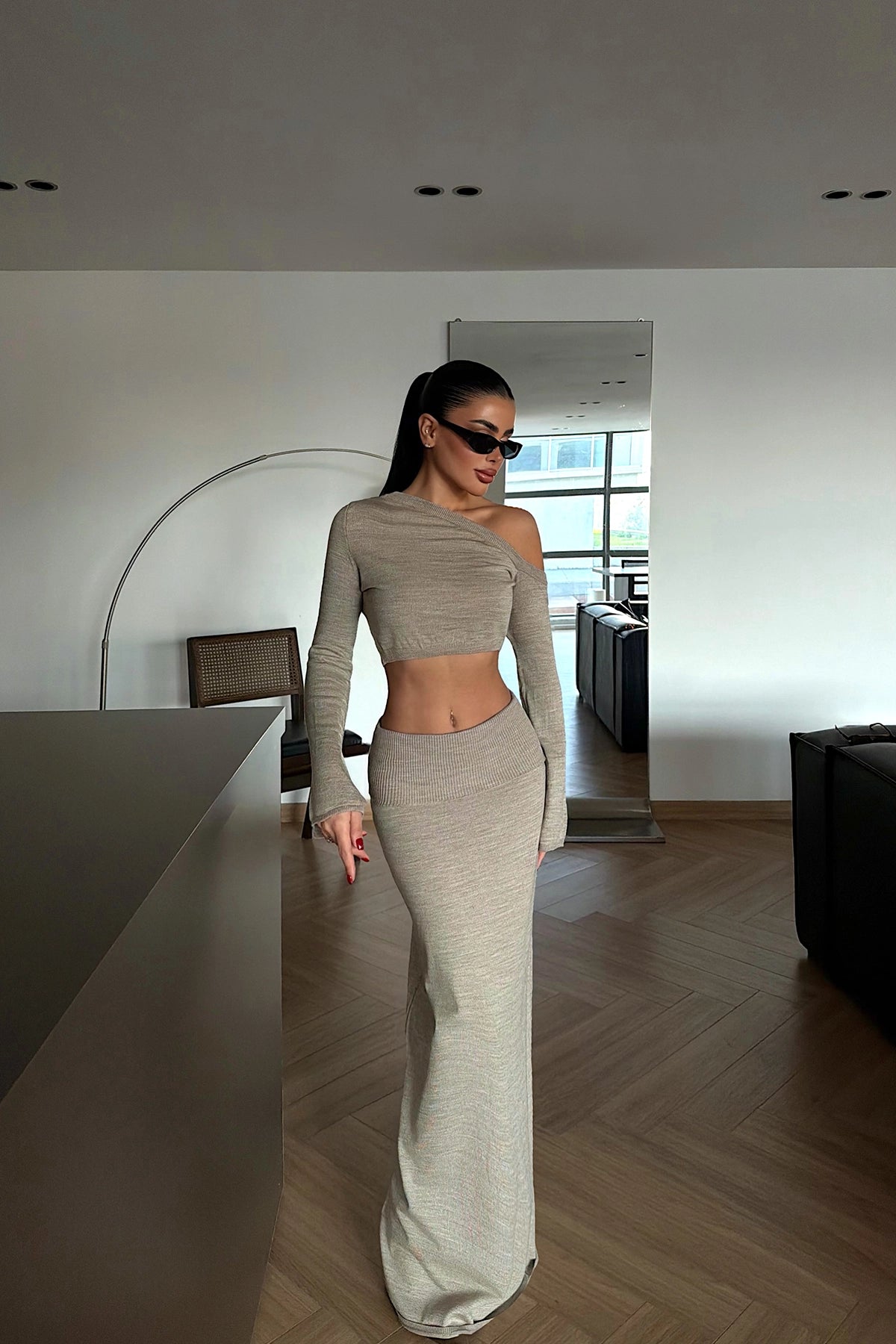 Mink Skirt Suit