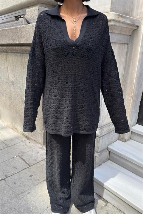 Nolan Regular Ajurlu Pantolon Takım 9885