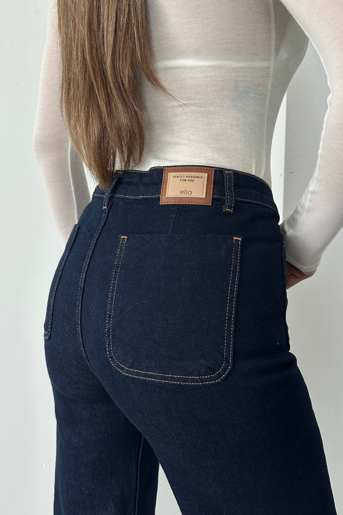 ÖN CEP DETAYLI KOT PANTOLON - Lacivert