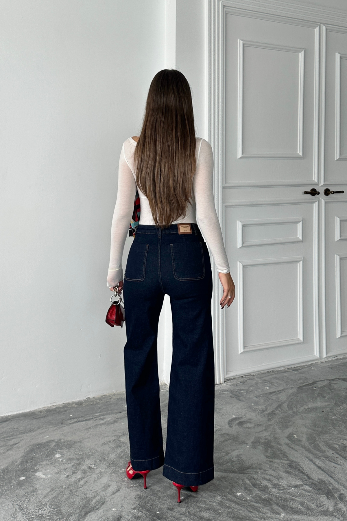 ÖN CEP DETAYLI KOT PANTOLON - Lacivert