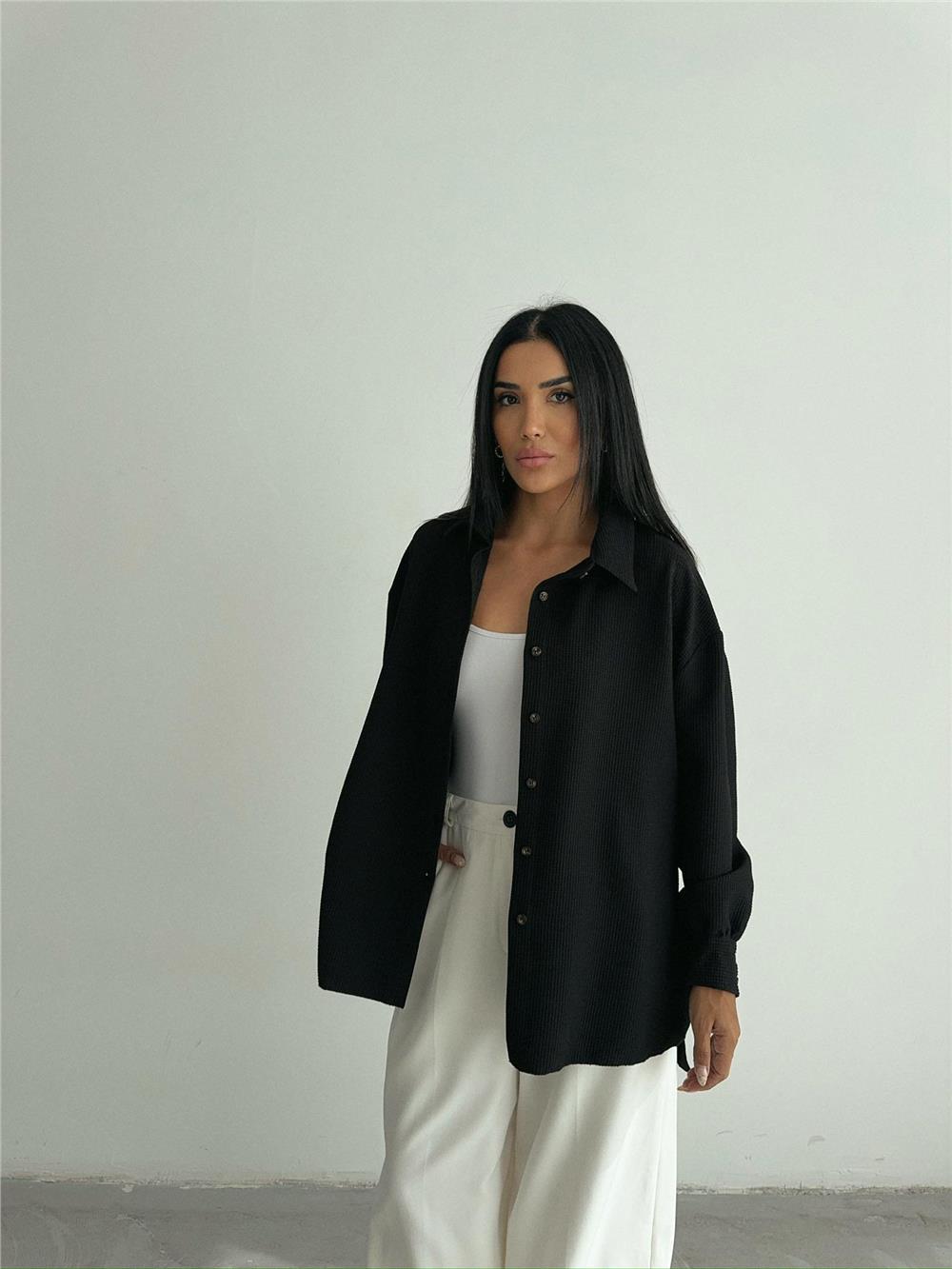 OTTOMAN GÖMLEK - Siyah