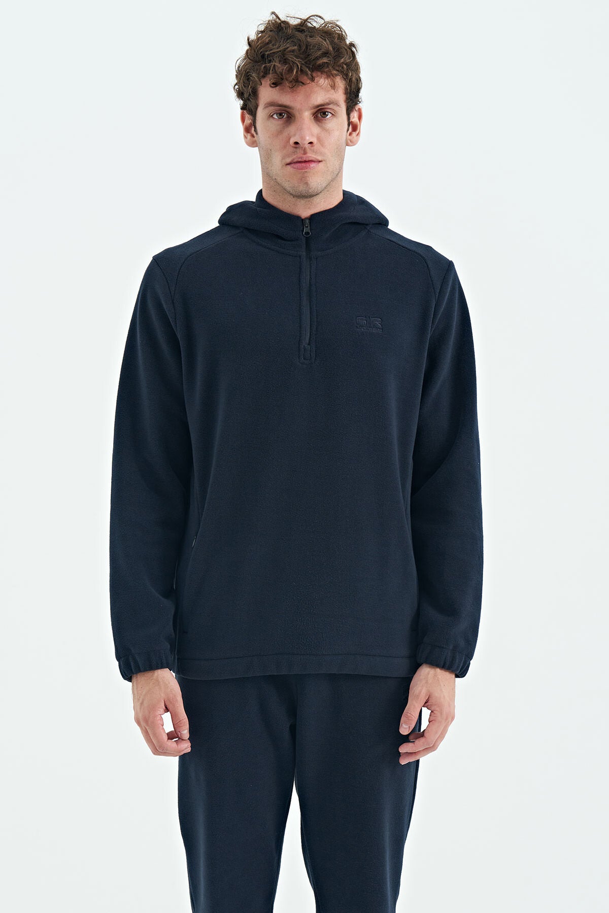 Hektor Lacivert Kapüşonlu Polar Erkek Eşofman Takım - 85227