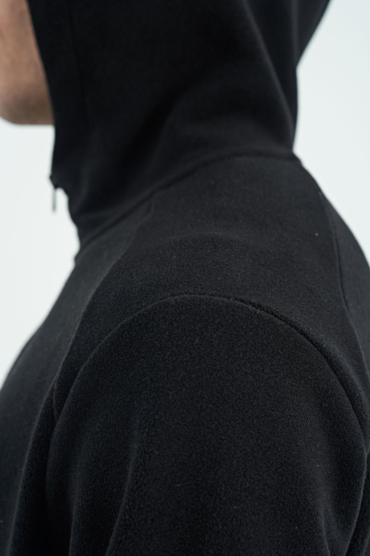 Hektor Siyah Kapüşonlu Polar Erkek Eşofman Takım - 85227