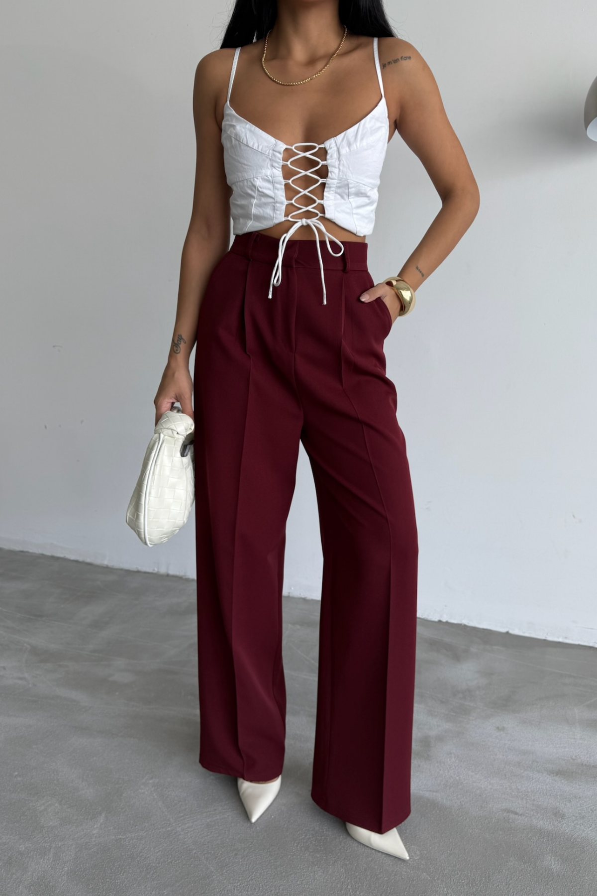 PALAZZO PANTOLON - Bordo