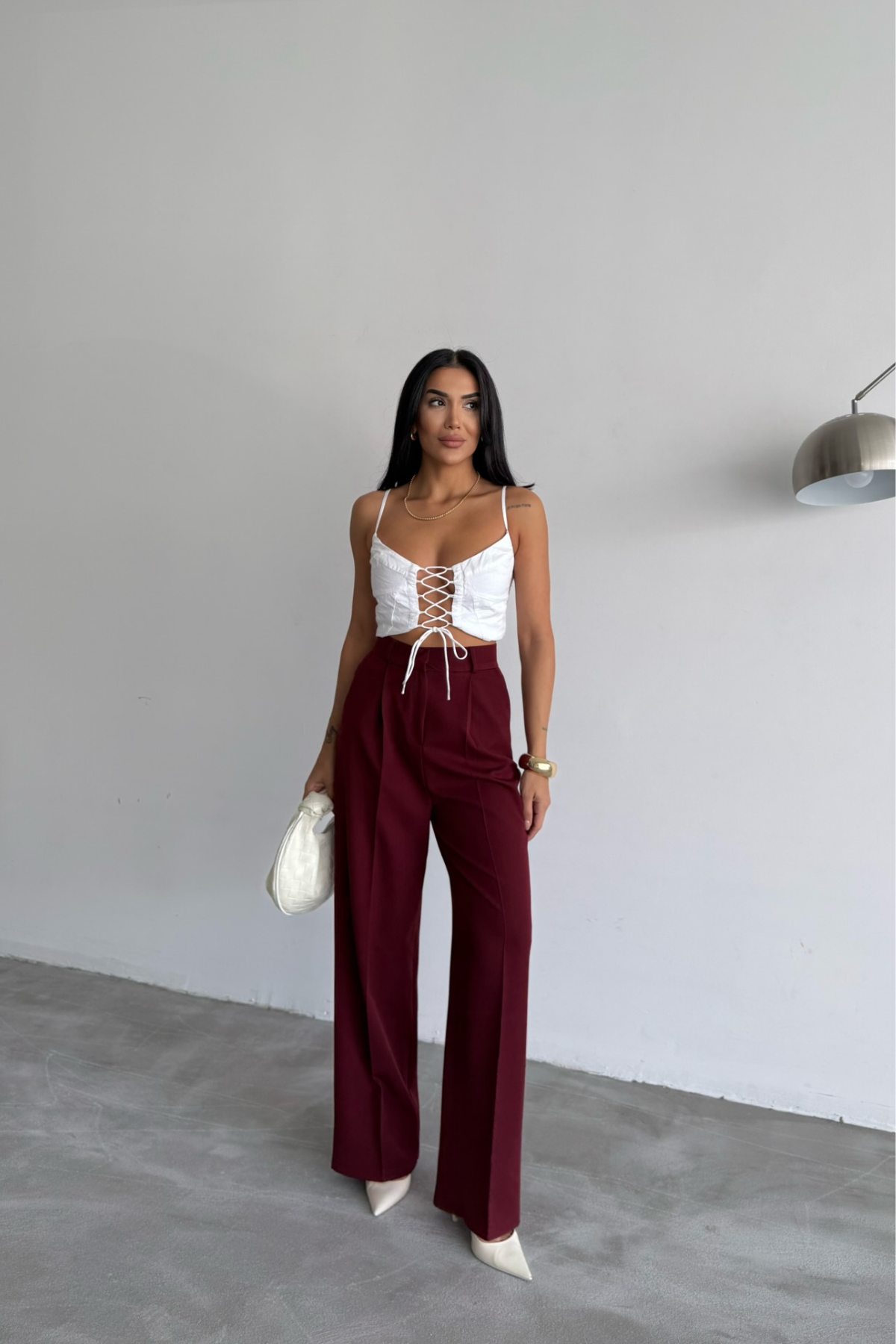 PALAZZO PANTOLON - Bordo