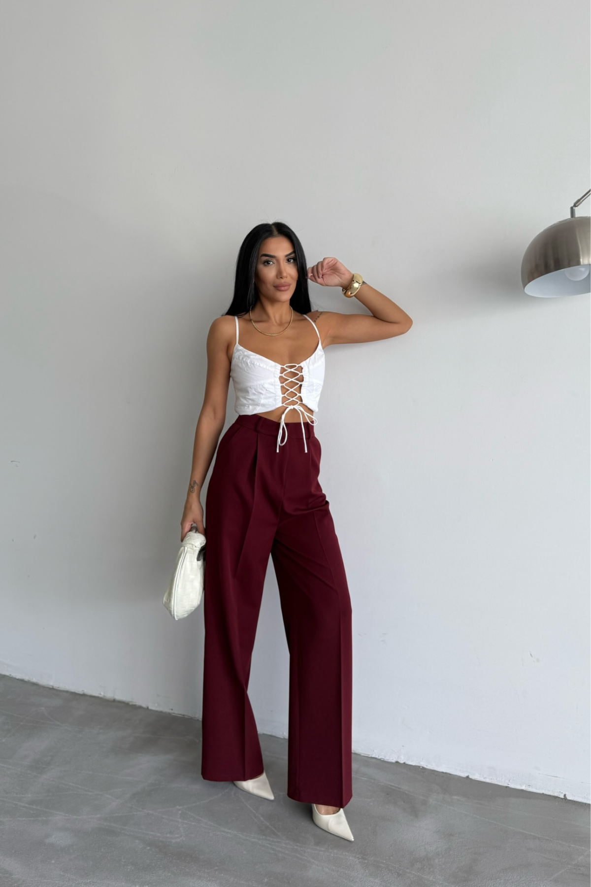 PALAZZO PANTOLON - Bordo