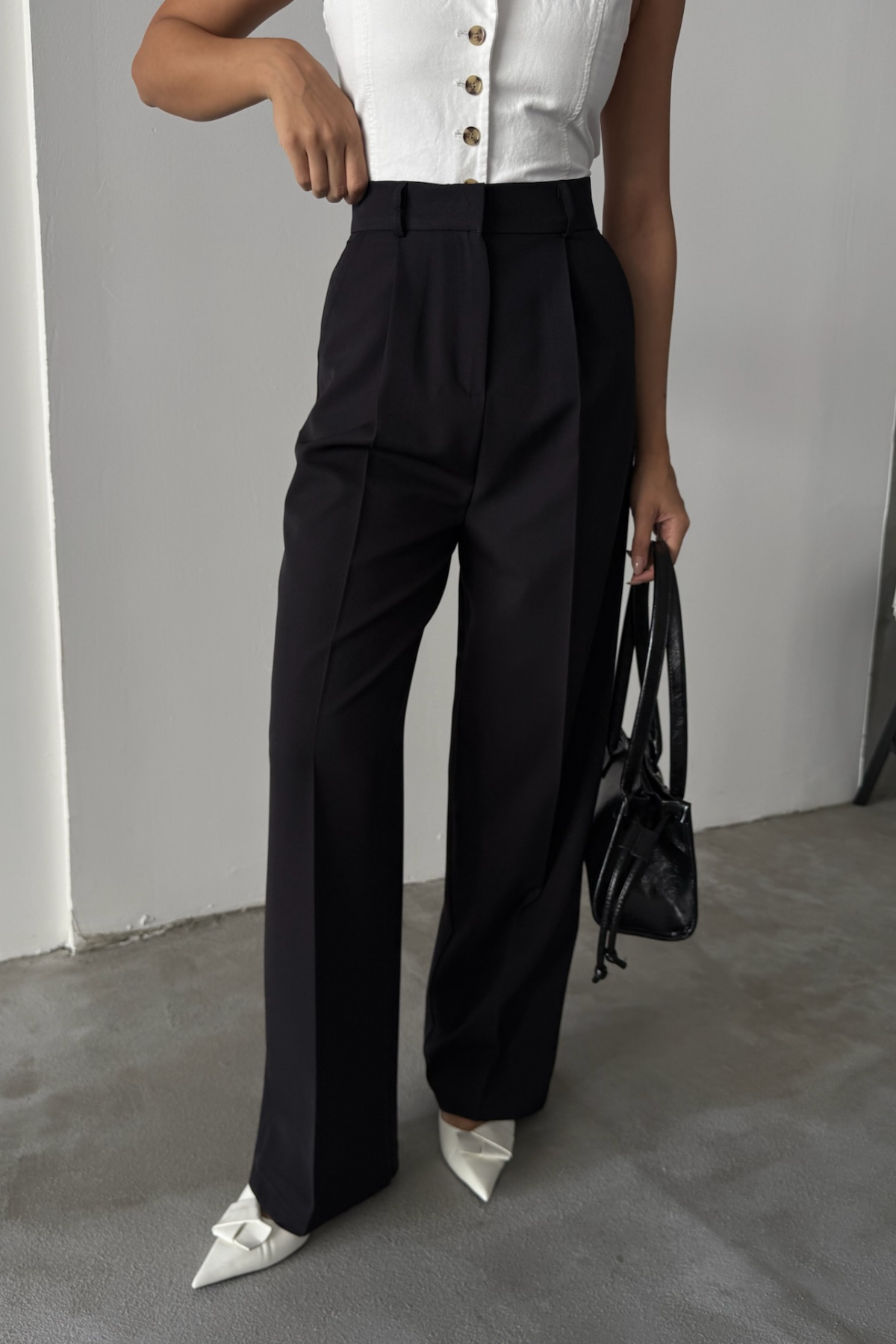 PALAZZO PANTOLON - Siyah